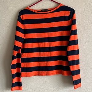 Ralph RALPH LAUREN STRIPED TOP SWEATER L